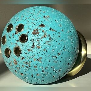 Mid century Turquoise Cork Bulletin Ball